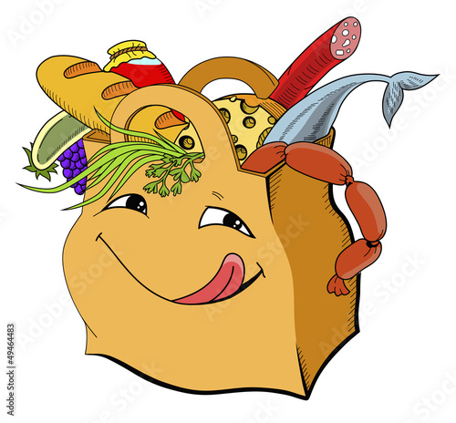 bag with food