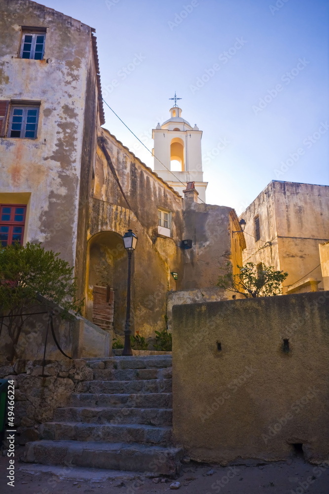 The street in Calvi, Corsica, France