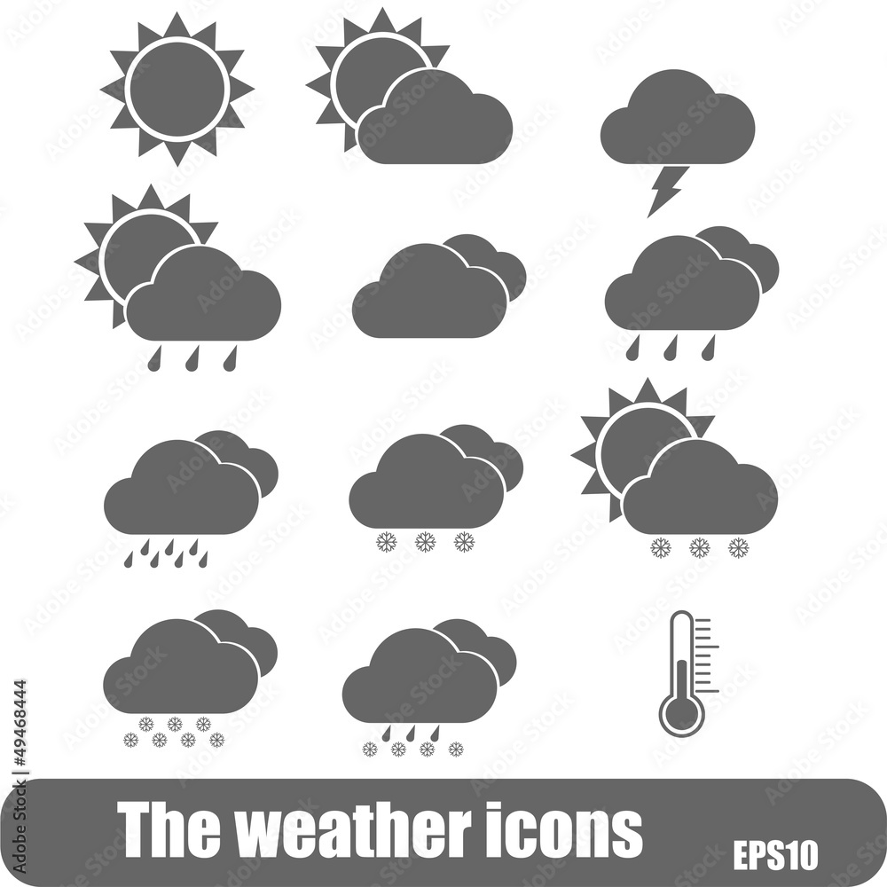 The weather icons The weather icons