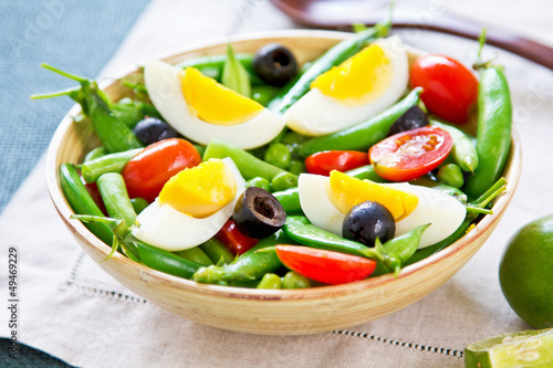Green bean with Snap pea and egg salad