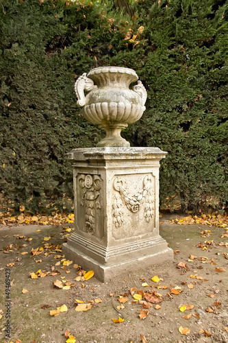 Monument in the gardens of Aranjuez Royal Palace