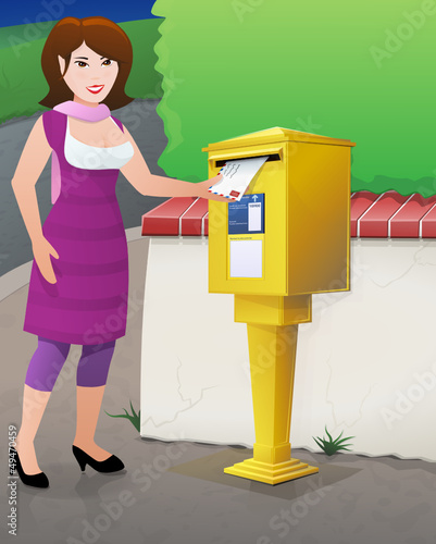 Mag expédie une lettre par la poste