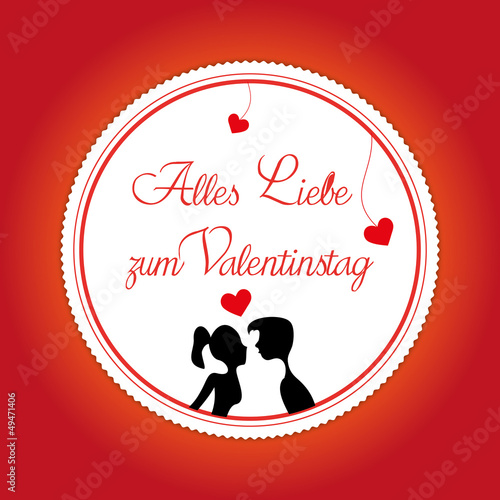 Karte Hintergund 14 Februar Valentinstag Button