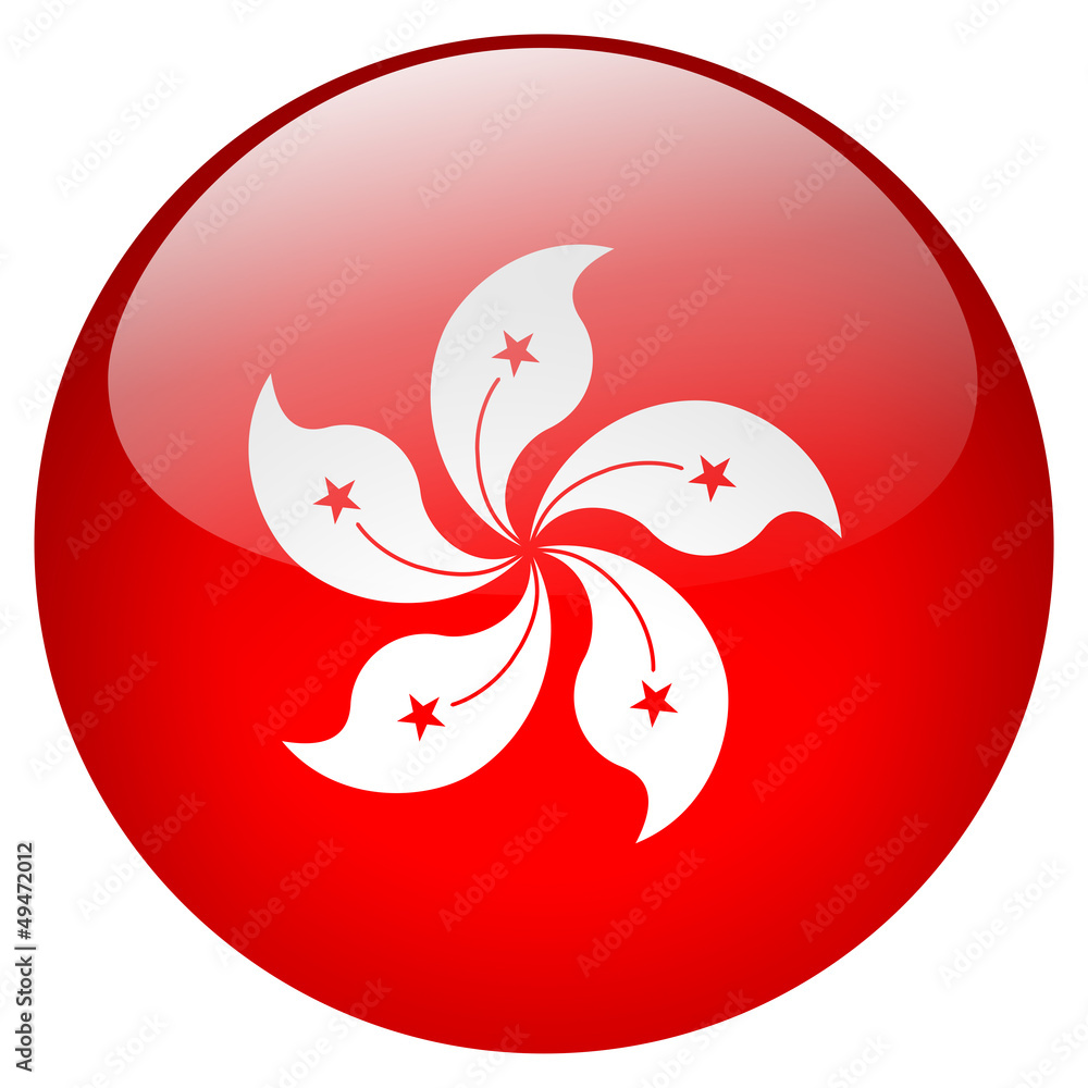 hong kong flag button hong kong flag button