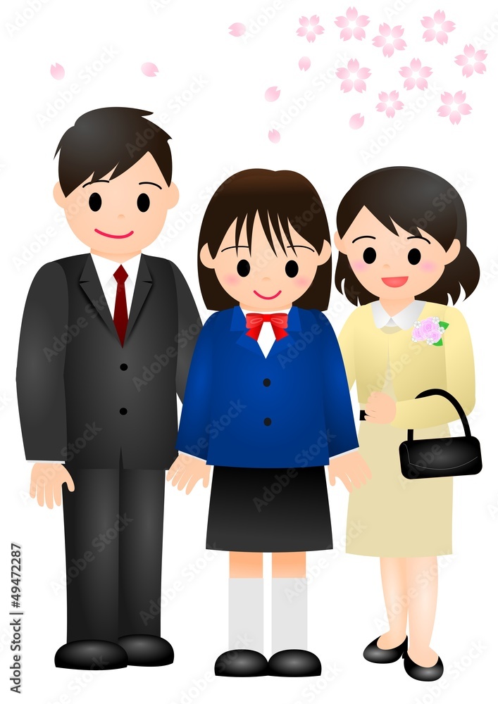 学生　入学　卒業　女の子