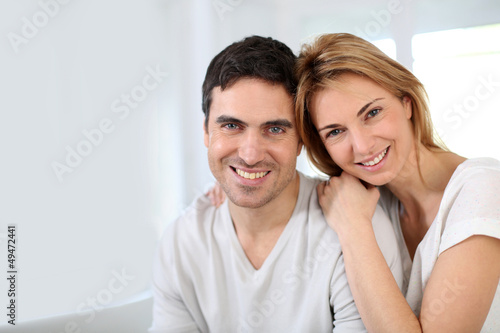 Married couple relaxing at home