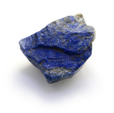 Single Lapis Lazuli rock isolated on white background