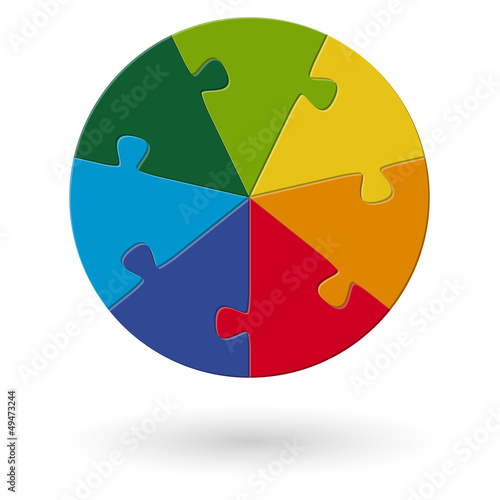 Puzzle - rund - 7 Möglichkeiten
