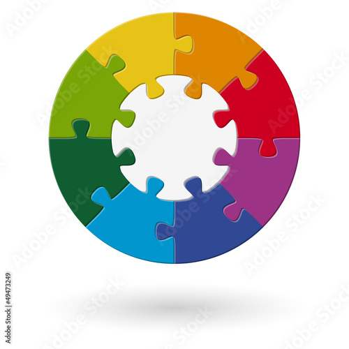 Puzzle rund - Basis mit 8 Optionen