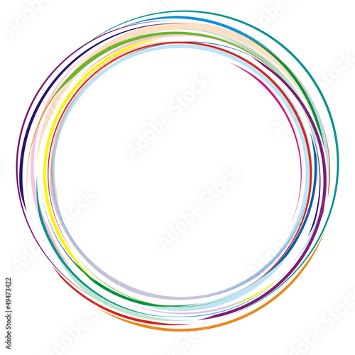 abstrakte Zeichnung - rund bunt