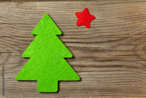Weihnachtliches Motiv, Weihnachtsbaum und Stern