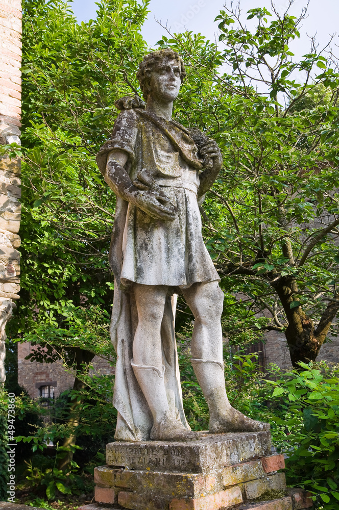 Fototapeta premium Stone statue. Grazzano Visconti. Emilia-Romagna. Italy.