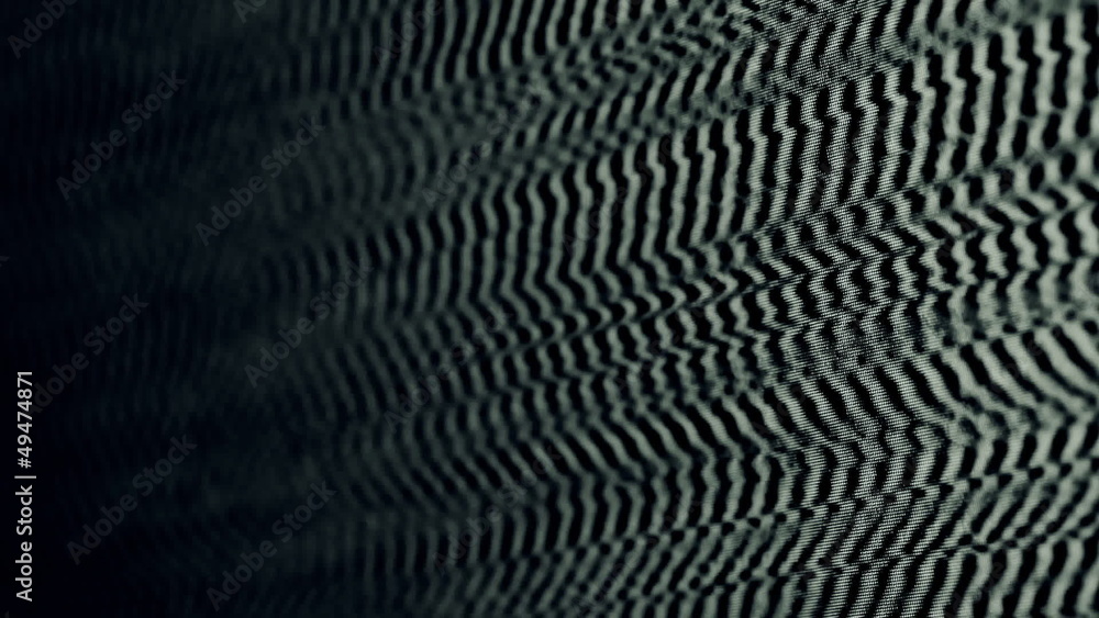 Dark tv white noise with sound. Perspective view. Dark tv white noise with sound. Perspective view.
