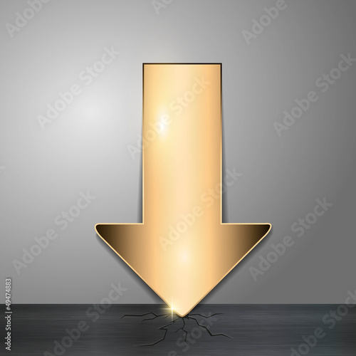 detailed metallic vector arrow