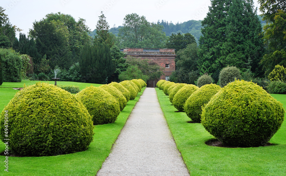 Path through a formal English Garden