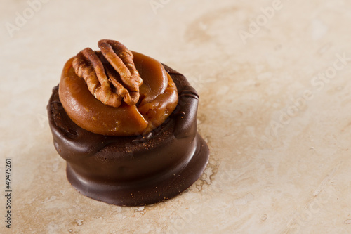 bite size chocolate caramel and walnut
