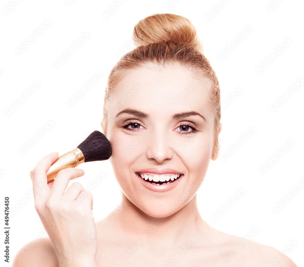 woman with a brush woman with a brush