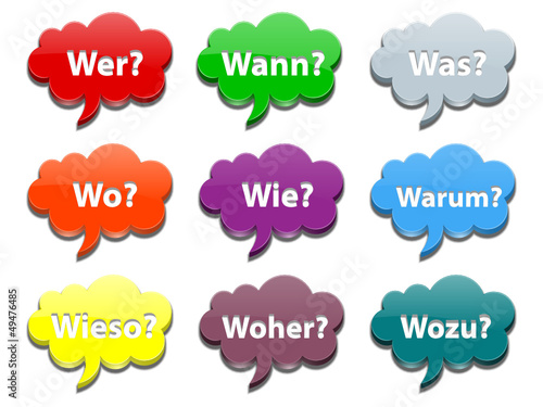 Sprechblasen Fragen