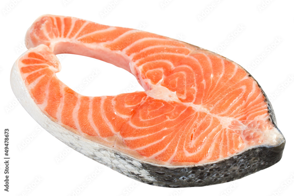 fresh salmon on white background fresh salmon on white background