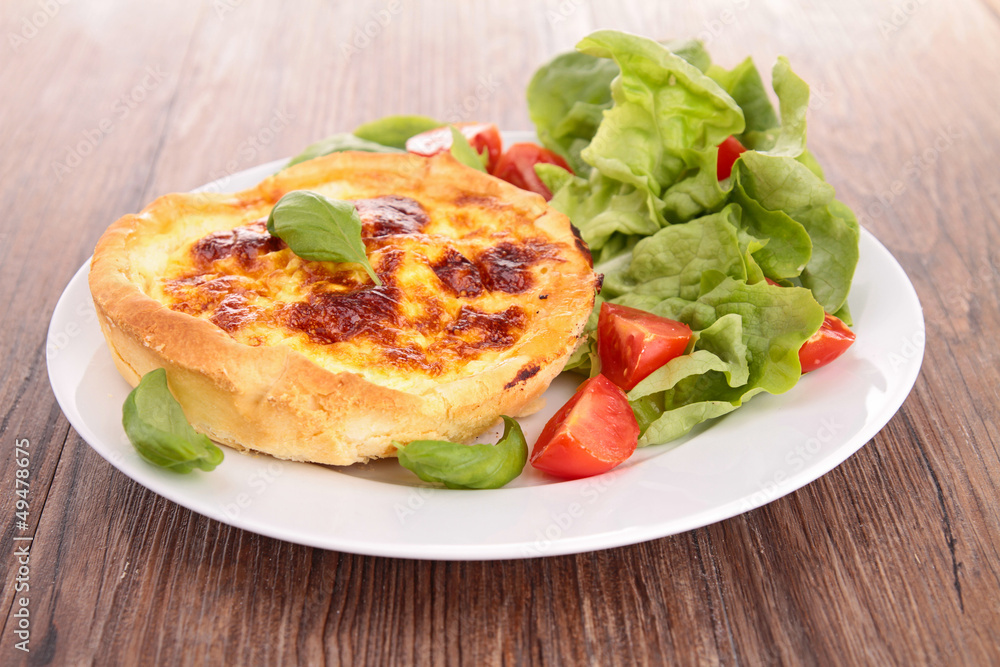 quiche and salad quiche and salad