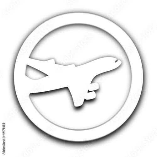 avion vignette blanche