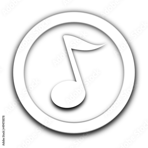 note de musique vignette blanche