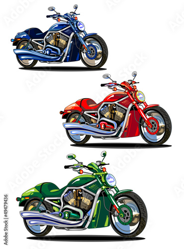 set of isolated bikes  green  blue and red 