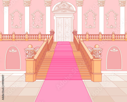 Luxury staircase in palace
