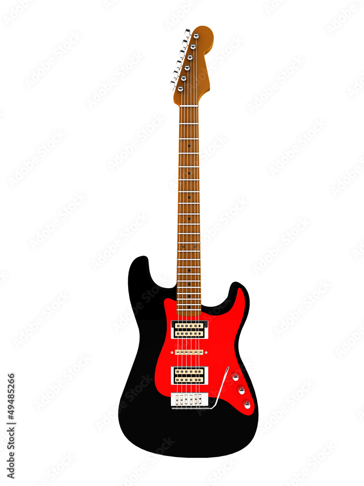 Naklejka premium Electric guitar 3d