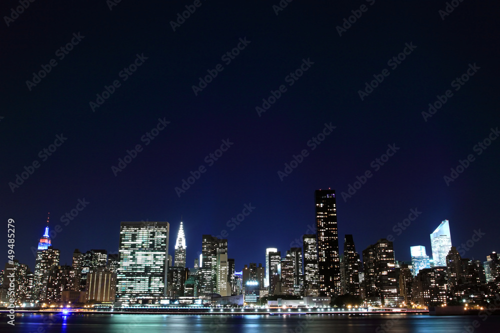 Obraz premium Midtown Manhattan skyline at Night Lights, New York City