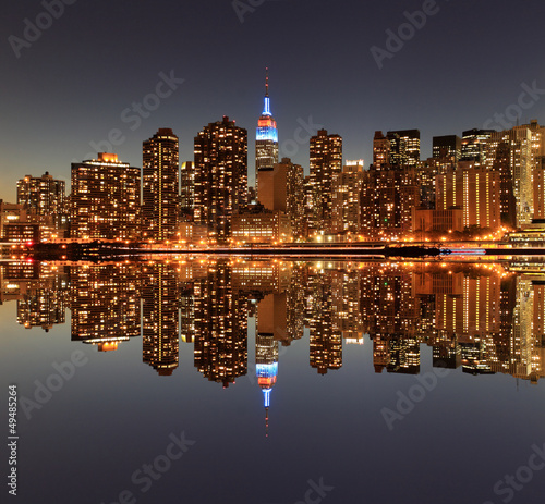 Midtown Manhattan skyline at Night Lights  New York City