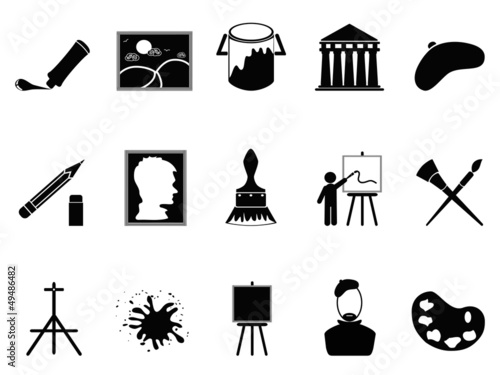 artist icons set