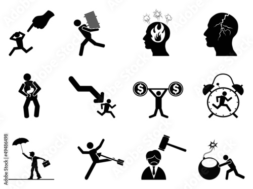 businessman working Stressed icon