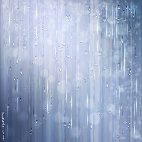 Silver shiny rain. Abstract water background design