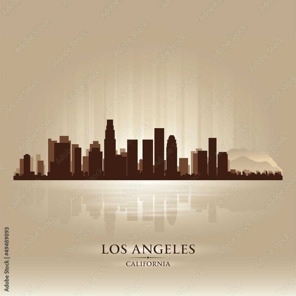 Los Angeles, California skyline city silhouette