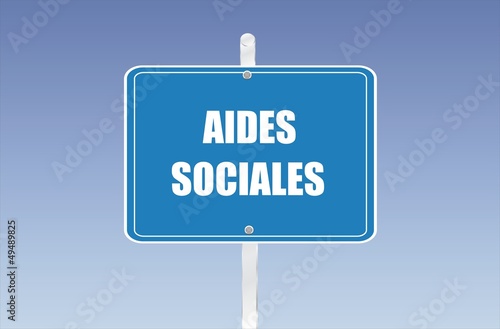 panneau aides sociales