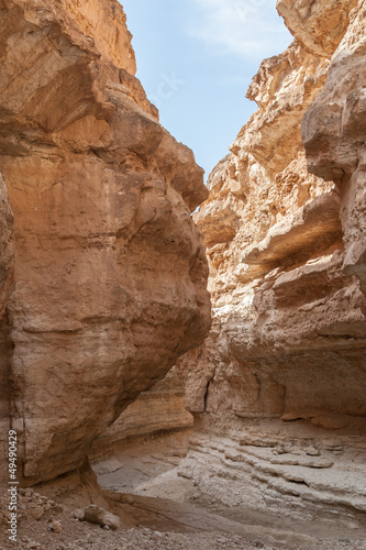 North Africa Mountain oasis Tamerza canyon in Tunisia Tozeur
