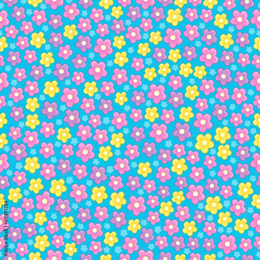 Seamless background flower topic 3