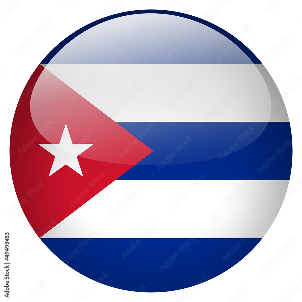 Cuba flag button Cuba flag button
