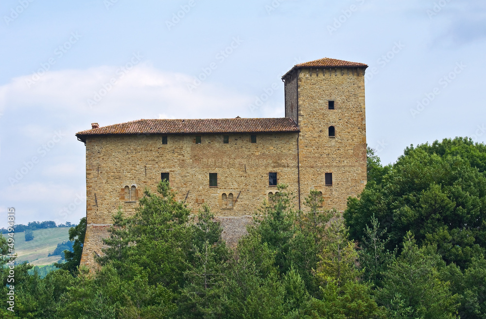 Castle of Pellegrino Parmense. Emilia-Romagna. Italy.