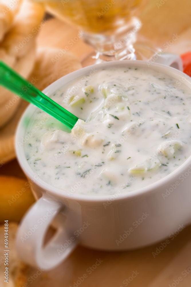 Tzatziki - selective focus Tzatziki - selective focus
