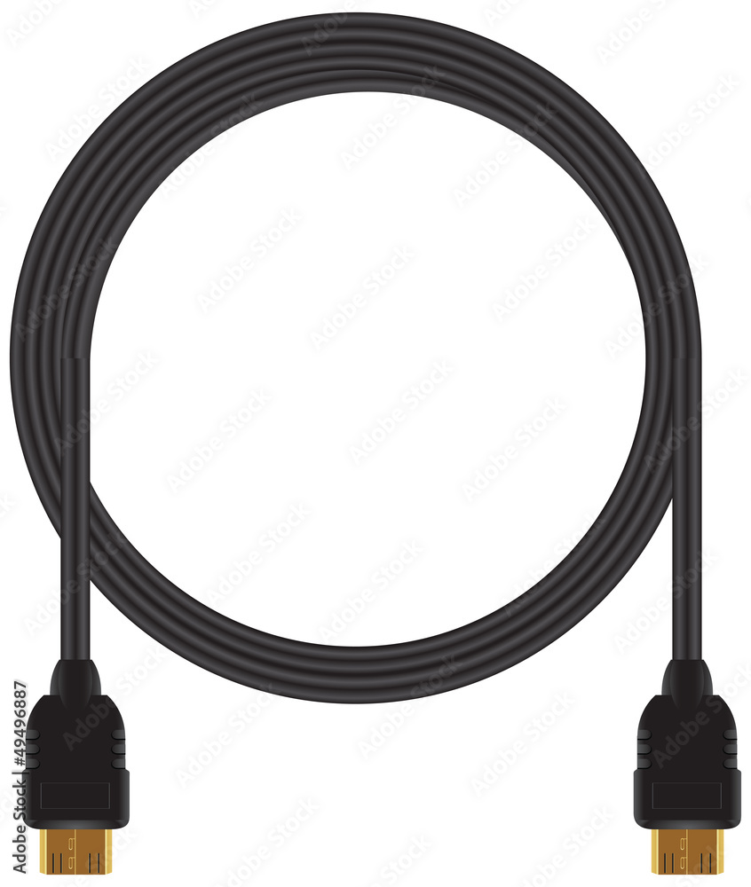 Rolled video cable Rolled video cable