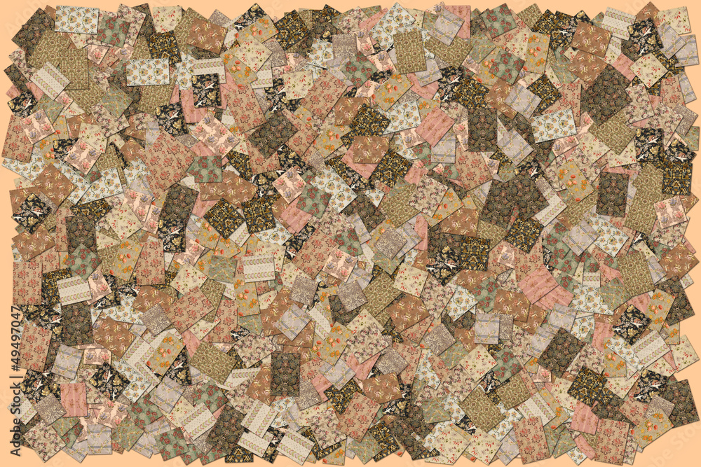 patchwork with ancient fabrics