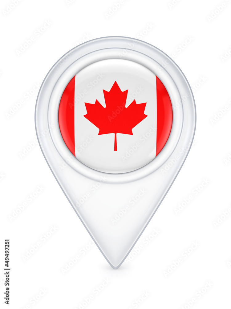 Icon with canadian flag. Icon with canadian flag.