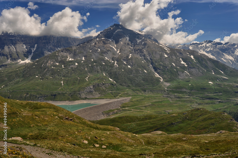 Panorama of the Mont Cenis lake