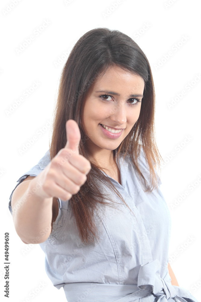Beautiful woman with thumb up Beautiful woman with thumb up