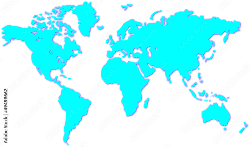 Blue world map