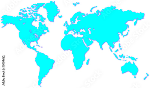 Fototapeta Naklejka Na Ścianę i Meble -  Blue world map