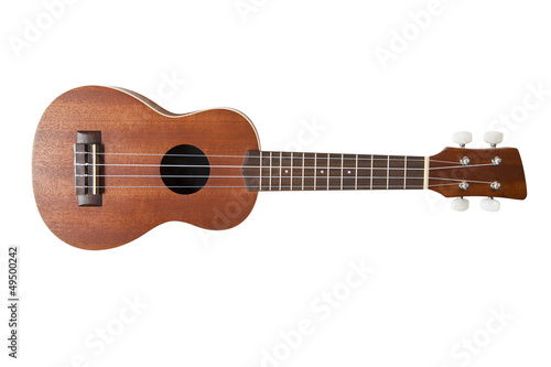 Ukulele with clipping path