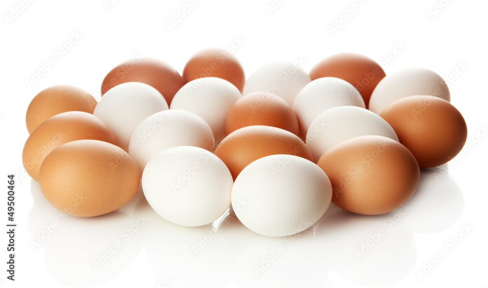 Many eggs isolated on white Many eggs isolated on white